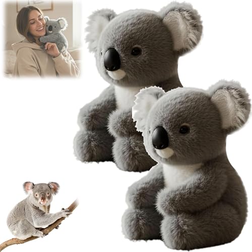 The Koaly – Emotionale Heilung Auf Anfrage, Koaly-Emotional Healing On Demand, Ultra-Soft Koala Plush, Imitiert Die Natürlichen Bewegungen Eines Echten Koalas Stress Abbauen Koalas Spielzeug (25cm, 2) von XIAOPINPI