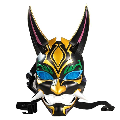 XIAOQENAN Anime Game Abbildung Xiao Maske Leuchten Sie Die Volle Gesichtsmaske Mit Induktionsschalter Handschuh Halloween Genshin Impacts Patronus Maske XIAOQENAN Anime Game Abbildung Xiao Maske Leuchten Sie Die Volle Gesichtsmaske Mit Induktionsschalter Handschuh Halloween Genshin Impacts Patronus Maske von XIAOQENAN
