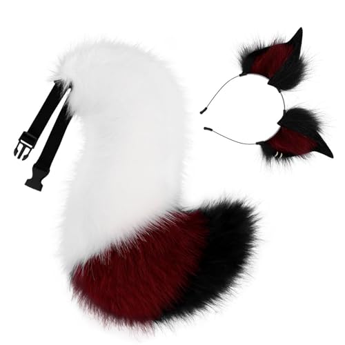 XIAOQENAN Bequeme Elastische Katzenohren Haarband Und Schwanzkostümzubehör Für Halloween Und Partys XIAOQENAN Bequeme Elastische Katzenohren Haarband Und Schwanzkostümzubehör Für Halloween Und Partys von XIAOQENAN