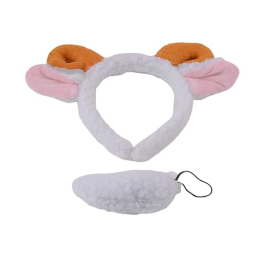 XIAOQENAN Erwachsene Kinder Plüsch Cartoon Ohrstirnband Schwanz Schaf Kostüm Geburtstagsfeier Weihnachten Halloween Cosplay Kostüme XIAOQENAN Erwachsene Kinder Plüsch Cartoon Ohrstirnband Schwanz Schaf Kostüm Geburtstagsfeier Weihnachten Halloween Cosplay Kostüme von XIAOQENAN
