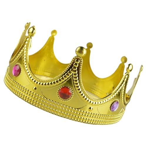 XIAOQENAN Golden Royal King Crowns Zarte Geburtstagskronhut Princed Kostümzubehör Halloween Duschparty Foto Requisiten von XIAOQENAN