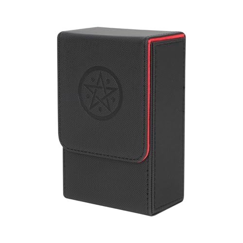 XIAOQENAN Haltbarkeit PU Leder Tarot Karten Organisatoren Magnetische Schließung Tragbarer Aufbewahrungsbox Für Brettspiel Reisebereichermenge Gefütterte Tarot Karten Hülsehalter von XIAOQENAN