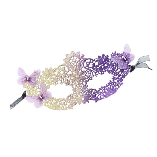 XIAOQENAN Strasssteine ​​Maskerade Maske Venezianer Party Maske Halbgesicht Spitzenmaske Augenmaske Mardi Gras Halloween Party Kostüm von XIAOQENAN