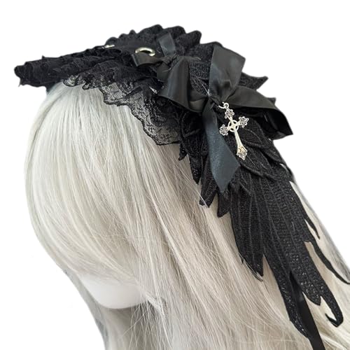 XIAOQENAN Verstellbares Flügelhaarband, Gothic-Punk-Haarband, Kopfschmuck, bequemes Stirnband, stilvolles Party-Kostüm, Haar-Accessoire XIAOQENAN Verstellbares Flügelhaarband, Gothic-Punk-Haarband, Kopfschmuck, bequemes Stirnband, stilvolles Party-Kostüm, Haar-Accessoire von XIAOQENAN
