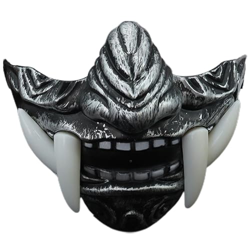 XIAOXIAOYU Fangs Face Cover | Gruselige Requisiten Horror Cosplay Fangs Kostüm Zubehör - Lustige Halloween Fangzähne Angenehm Tragen Tier Schädel Design für Mottopartys XIAOXIAOYU Fangs Face Cover | Gruselige Requisiten Horror Cosplay Fangs Kostüm Zubehör - Lustige Halloween Fangzähne Angenehm Tragen Tier Schädel Design für Mottopartys von XIAOXIAOYU