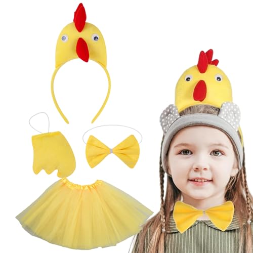 XIAOXIAOYU Hühnerkostüm, Hühner Verkleidung, Lustiges Fliege Stirnband Zubehör für Halloween und Weihnachtsfest Kostümparty XIAOXIAOYU Hühnerkostüm, Hühner Verkleidung, Lustiges Fliege Stirnband Zubehör für Halloween und Weihnachtsfest Kostümparty von XIAOXIAOYU