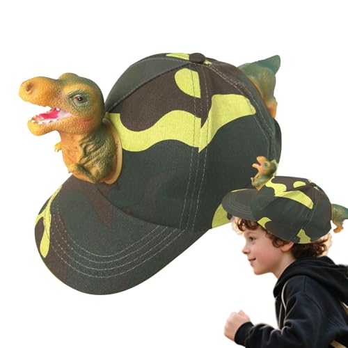 XIAOXIAOYU Kinder-Tierhut – -Dinosaurier-Baseballmütze, trendige Kopfbedeckung, lässiges Eltern-Kind-Kostüm für Halloween, Schule, Reisen, , Picknick von XIAOXIAOYU