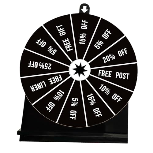 XIAOXIAOYU Preisrad Spinner mit Ständer | Mehrzweck-Spin Preisrad Gewinnrad - Kompaktes Spinner-Spiel Glücksrad Spinner für geschäftliche Aktivitäten von XIAOXIAOYU