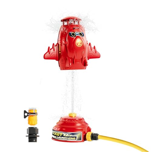 XIAOXIAOYU Space Rocket Sprinkler, Sprinklerrakete im Freien Wasserspielzeug | Netter Raketenformhof außerhalb Sprinkler - Outdoor Kids Water Toys Games für den Backyard Lawn Park XIAOXIAOYU Space Rocket Sprinkler, Sprinklerrakete im Freien Wasserspielzeug | Netter Raketenformhof außerhalb Sprinkler - Outdoor Kids Water Toys Games für den Backyard Lawn Park von XIAOXIAOYU