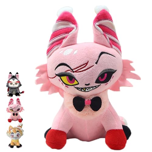 XIAOYIYI Hazbin Hotel-Plüschtier, New Husk Plush, Cartoon Anime Charakter Katze Gefülltes Weiches Plüschtier, Süße Ausgestopfte Hoteltiere, Gemütliche Heimdekoration, für Kinder und Erwachsene von XIAOYIYI
