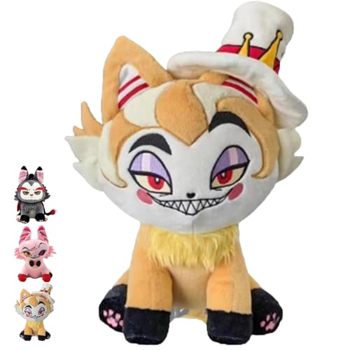 XIAOYIYI Hazbin Hotel-Plüschtier, New Husk Plush, Cartoon Anime Charakter Katze Gefülltes Weiches Plüschtier, Süße Ausgestopfte Hoteltiere, Gemütliche Heimdekoration, für Kinder und Erwachsene von XIAOYIYI