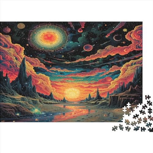 Berge Under The Moon Puzzles for Adults 300 Puzzles for Adults EduKatzeional Game Challenge Toy 300 Pieces Wooden Puzzles for Adults Teenager 300pcs (40x28cm) von XIAOZUUWEI