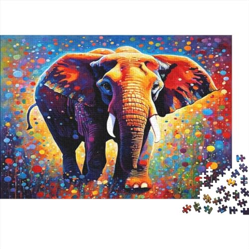 Elefant Puzzle 1000 Pieces, 1000 Pieces Jigsaw Puzzles Impossible Puzzle for Adults Puzzle Sets Decompression Cardboard Puzzles Educational Games for Families 1000pcs (75x50cm) von XIAOZUUWEI