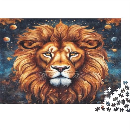 Löwe 1000 Pieces Jigsaw Puzzles for Adults Photo Challenging Puzzle Toys,Multicoloured 1000pcs (75x50cm) von XIAOZUUWEI