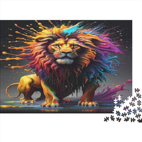 Löwe Challenging 300 Piece Adult Puzzle, Puzzle 300 Pieces for Adults, Difficult Puzzle Gift for Christmas, Birthday, Home Decoration 300pcs (40x28cm) von XIAOZUUWEI