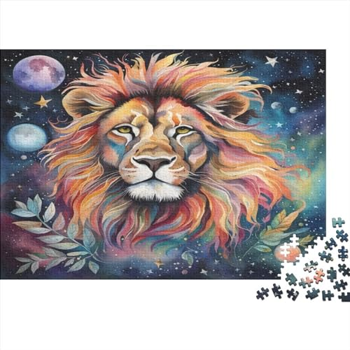 Löwe Puzzle, 1000 Pieces, Puzzle for Adults, Impossible Puzzle, Colourful Puzzle Game, Skill Game for The Whole Family 1000pcs (75x50cm) von XIAOZUUWEI