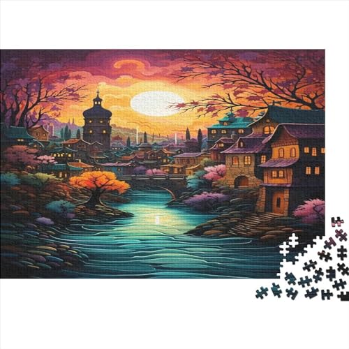 Stadtscape Architecture 300 Piece Puzzles for Adults, Large Challenging Mini Puzzle, Difficult Puzzles, 300 Pieces, Gift for Christmas, Birthday, Home Decoration 300pcs (40x28cm) von XIAOZUUWEI