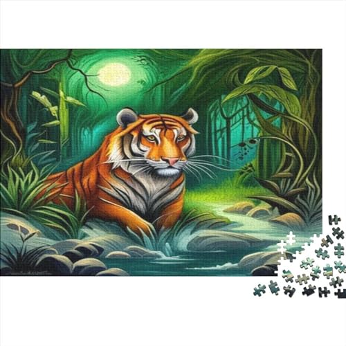 Tiger 1000 Piece Jigsaw Puzzles, Jigsaw Puzzles for Adults Teenagers Jigsaw Puzzle 1000pcs (75x50cm) von XIAOZUUWEI