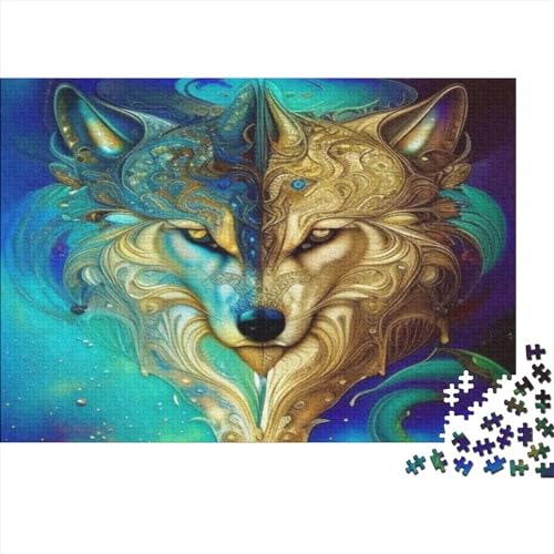 Wolf 1000 Pieces Jigsaw Puzzles for Adults Photo Challenging Puzzle Toys,Multicoloured 1000pcs (75x50cm) von XIAOZUUWEI