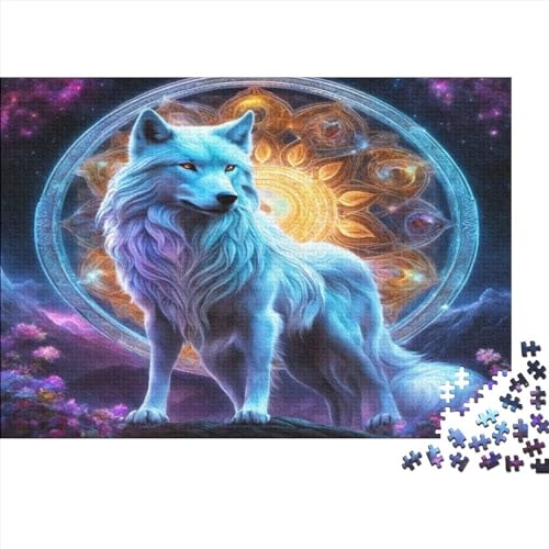 Wolf Puzzle 1000 Pieces, Puzzle for Adults, Impossible Puzzle, Colourful Tile Game, Skill Game for The Whole Family, Adult Puzzle 1000pcs (75x50cm) von XIAOZUUWEI