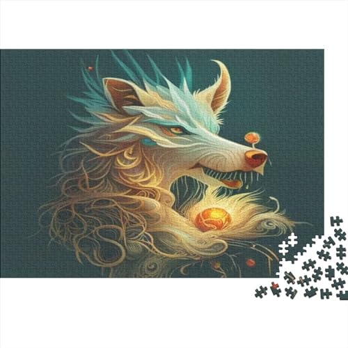Wolf Puzzle 500 Pieces Adult Puzzles for Adults Classic Puzzles 500 Pieces Adult Puzzles Heavy Educational Toy Adults Teenager 500 Pieces 500pcs (52x38cm) von XIAOZUUWEI