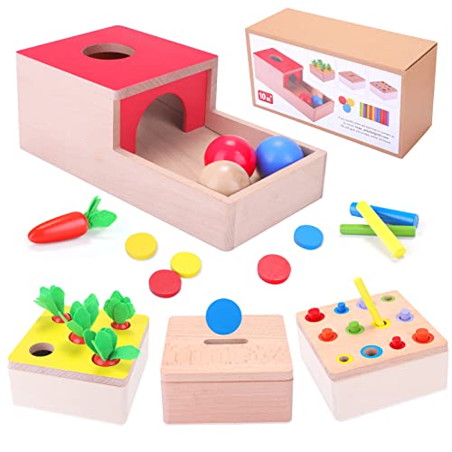 Holzspielzeug ab 1 Jahr | 4 IN 1 Baby Motorik Spielzeug für 6 Monate Jungen und Mädchen | Montessori Objektpermanenz Sortierspiel Holzpuzzle für Kinder als Weihnacht Geburtztag New Jahr Geschenk Holzspielzeug ab 1 Jahr | 4 IN 1 Baby Motorik Spielzeug für 6 Monate Jungen und Mädchen | Montessori Objektpermanenz Sortierspiel Holzpuzzle für Kinder als Weihnacht Geburtztag New Jahr Geschenk von XIAPIA