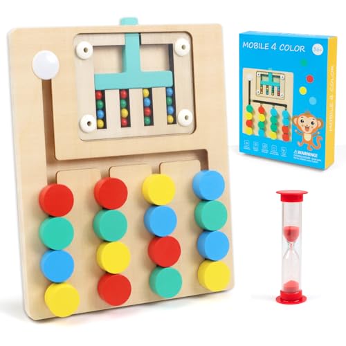 XIAPIA Montessori Holzspielzeug Farbanpassung Logisches Spiel (M-4 Farbe) von XIAPIA