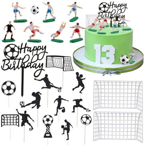 XIAQICA 23 Pcs Tortendeko Fussball Set Kuchen Deko Kuchendeko Fußball Tortenaufleger Topper Sport Kuchen DIY Fussball Torten Deko Figuren Happy Birthday Karte Einführen für Junge Geburtstag Party XIAQICA 23 Pcs Tortendeko Fussball Set Kuchen Deko Kuchendeko Fußball Tortenaufleger Topper Sport Kuchen DIY Fussball Torten Deko Figuren Happy Birthday Karte Einführen für Junge Geburtstag Party von XIAQICA