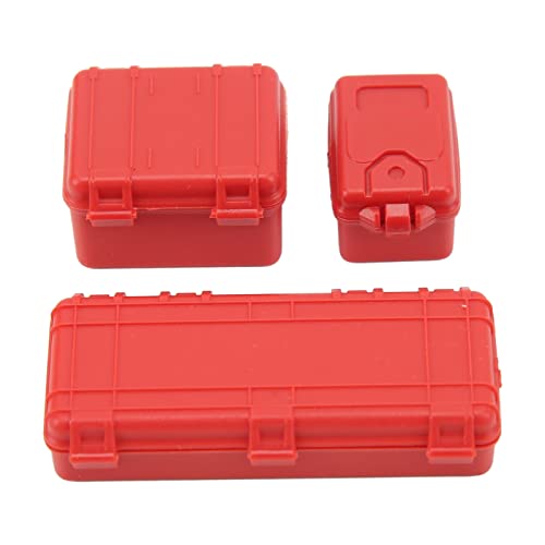RC -Autosimulation Gepäck Fall Hochdetail Schmuck für 1/18 1/24 Fernbedienungsauto Axial SCX24 großer mittel Kleiner Kunststoff (Rot) von XIASABA