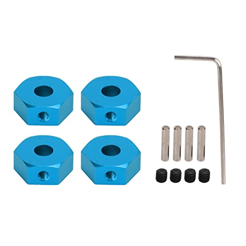 XIASABA 1/10 RC WHREE HEX -Hubs Nuss 4pcs 14mm Aluminiumrad Hex Drive Hub für Ammra Big Rock Typhon Senton Granit und andere 1/10 RC -Autos (Blau) von XIASABA