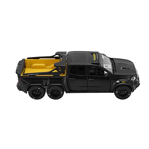 XIASABA 1/28 Scale Off Road Model Car Alloy Diecast Pull Back Toy Vehicle with Sound and Light Ideal for Kids Boys and Girls in Green Color (Black) von XIASABA
