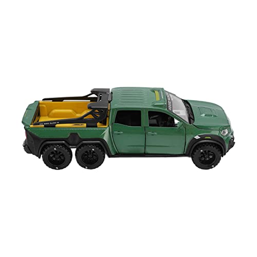 XIASABA 1/28 Scale Off Road Model Car Alloy Diecast Pull Back Toy Vehicle with Sound and Light Ideal for Kids Boys and Girls in Green Color (Green) von XIASABA