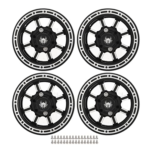 XIASABA 1,9 Zoll RC-Radnaben, Reduzier-RC-Radnabensatz aus Aluminiumlegierung für Axial SCX10 (Silber) von XIASABA