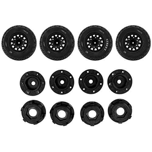 XIASABA 1:10 Kurze LKW -Reifen mit starker Dämpfung und guter Griff ungleichmäßiger Textur für stabiles und flinkes Fahren ideal als RC -Zubehör für arrma senton Slash losi und (Schwarz) von XIASABA