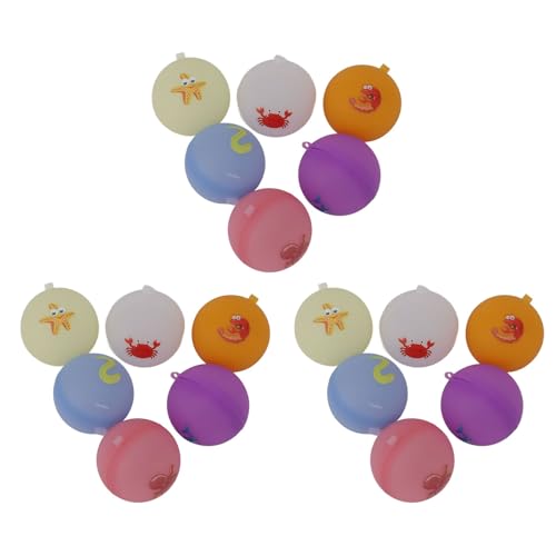 XIASABA 18 PCS Wiederverwendbares Cartoon Silikonwasserballons schnell Füllen Sie selbstversiegelte Sommer im Freien Pool Beach Wasserspiele Spielzeug von XIASABA