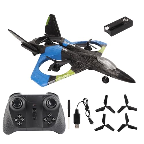 XIASABA 2,4 GHz RC -Flugzeug mit LED -Lampe Super -Remote -Segelflugzeug für Jungen Mädchen Geburtstagse Blau DREI Batterie (1 Batterie) von XIASABA