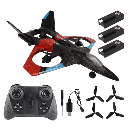XIASABA 2,4 GHz RC -Flugzeug mit LED -Lampe Super -Remote -Segelflugzeug für Jungen Mädchen Geburtstagse Blau DREI Batterie (Dreifachbatterien) von XIASABA