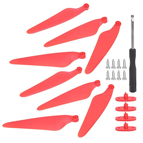 XIASABA 2 Paar RC-Drohnenpropeller, Ersatzzubehör, passend für Hubsan H117S Zino Zinoipro, Rot (Rot) von XIASABA