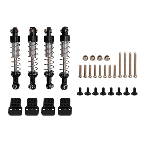 XIASABA 2 Paar RC Metall Universal Stoßdämpfer Dämpfer Set Stoßhalterung für WPL C14 RC -Auto -Upgrade -Teile rot (Schwarz) von XIASABA