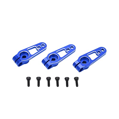 XIASABA 25T Lenks Servo Arms 3pcs/Set für 1/10 Fernbedienungsauto Aluminiumlegierung Servo Arm rot (Blau) von XIASABA