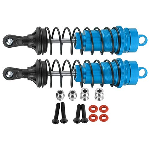 XIASABA 2PCS Aluminiumlegierung vordere Stoßdämpfer Dämpfer Ersatzteile für Ausgestoßene 1/10 RC -Modell Blau geeignet (Blau) von XIASABA