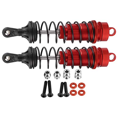 XIASABA 2PCS Aluminiumlegierung vordere Stoßdämpfer Dämpfer Ersatzteile für Ausgestoßene 1/10 RC -Modell Blau geeignet (Rot) von XIASABA