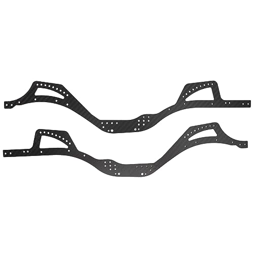 XIASABA 2 Stück Chassis-Seitenplatten aus Kohlefaser, leichte, unbiegsame Chassis-Rahmenschienen für Axial SCX10 Pro RC Crawler Car von XIASABA