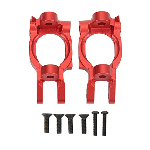 XIASABA 2PCS Caster Block C Hub Aluminiumlegierung Hochfest für Losi Hammer Rey Rock Rey 1/10 RC -Auto Aluminium Caster Block (Rot) von XIASABA