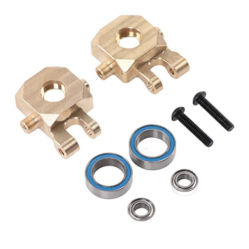 XIASABA 2PCS RC -LENNUNGSPUT MESSGER mit Lagerzubehör für 1/18 Fernbedienungssteuerauto Messing Lenkung RC Auto Metalllenker Lenkert Cup von XIASABA