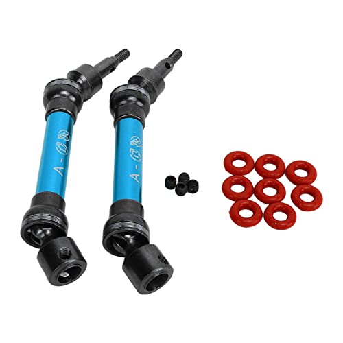 XIASABA 2pcs RC CVD -Antriebswelle Stahl Aluminiumlegierung vorne hinten Universal RC Getriebeantriebswelle Arrma 1/10 (Blau) von XIASABA