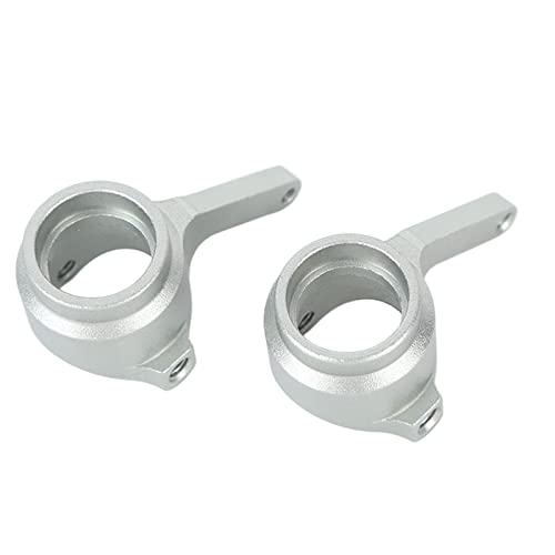 XIASABA 2 Stück RC-Lenkbecher, Aluminiumlegierung, 1/8 Lenkbecher für ZD Racing 08421 08423 08425 08426 08427 08428, Silber von XIASABA