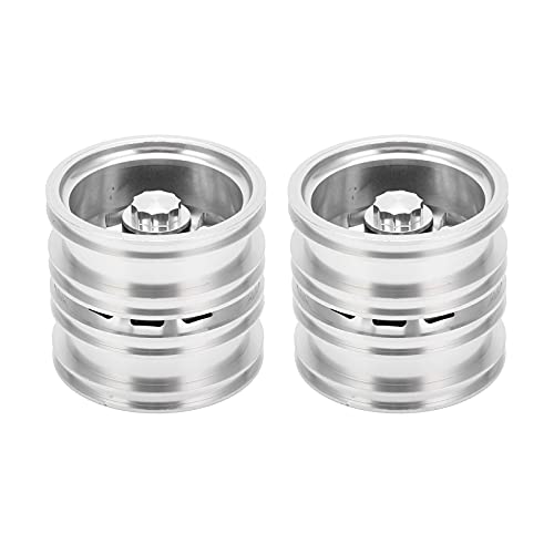 XIASABA 2 Stück Gummiräder für Tieflader vorn und hinten, Reifen mit Aluminiumfelgen, 1/14 RC-Traktor, hochkompatibel, leichtes Gewicht, Leistungssteigerung XIASABA 2 Stück Gummiräder für Tieflader vorn und hinten, Reifen mit Aluminiumfelgen, 1/14 RC-Traktor, hochkompatibel, leichtes Gewicht, Leistungssteigerung von XIASABA