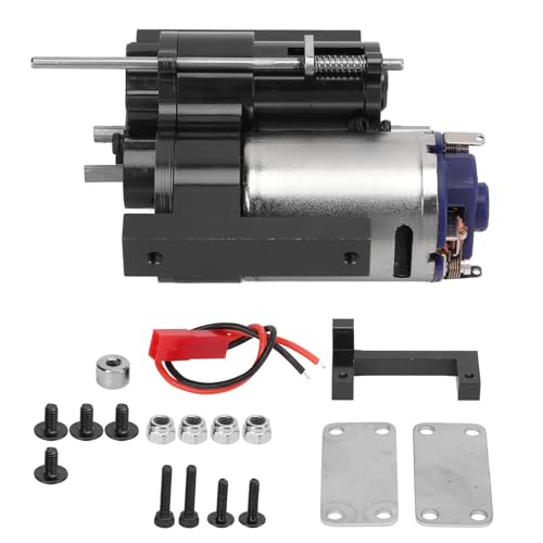 XIASABA 3. Generation All Metal 2 Speed ​​Getriebegeschwindigkeit Änderung für 1/16 Fernbedienungsautos ideal für mehrere Serien -Fernbedienungsautos wie WPL und MN (Black) von XIASABA