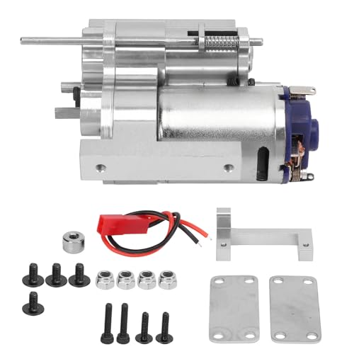 XIASABA 3. Generation All Metal 2 Speed ​​Getriebegeschwindigkeit Änderung für 1/16 Fernbedienungsautos ideal für mehrere Serien -Fernbedienungsautos wie WPL und MN (Silver) von XIASABA